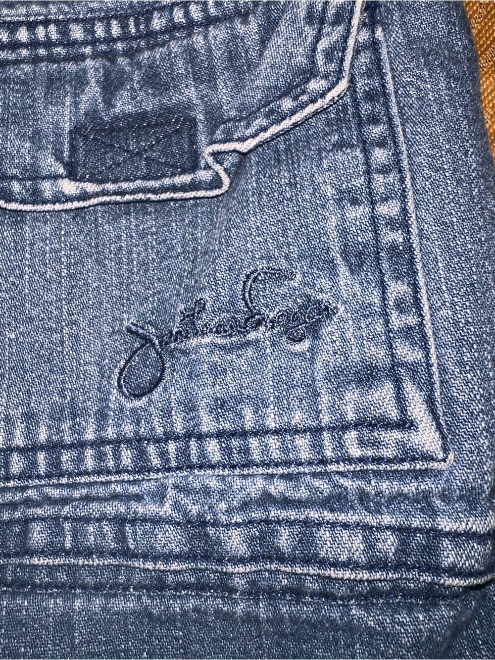 Vintage Jonathan Logan Denim Cargo Shorts Size Large Elastic Waist Jorts - Picture 2 of 9